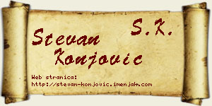 Stevan Konjović vizit kartica